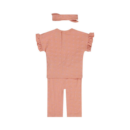 Conjunto 3 Piezas Blusa, Legging y Diadema Durazno con Flores para Niña - Kool KidsDIRKJEKool KidsN58488-3MConjunto 3 Piezas Blusa, Legging y Diadema Durazno con Flores para Niña3 MesesRosa claro8720815590412
