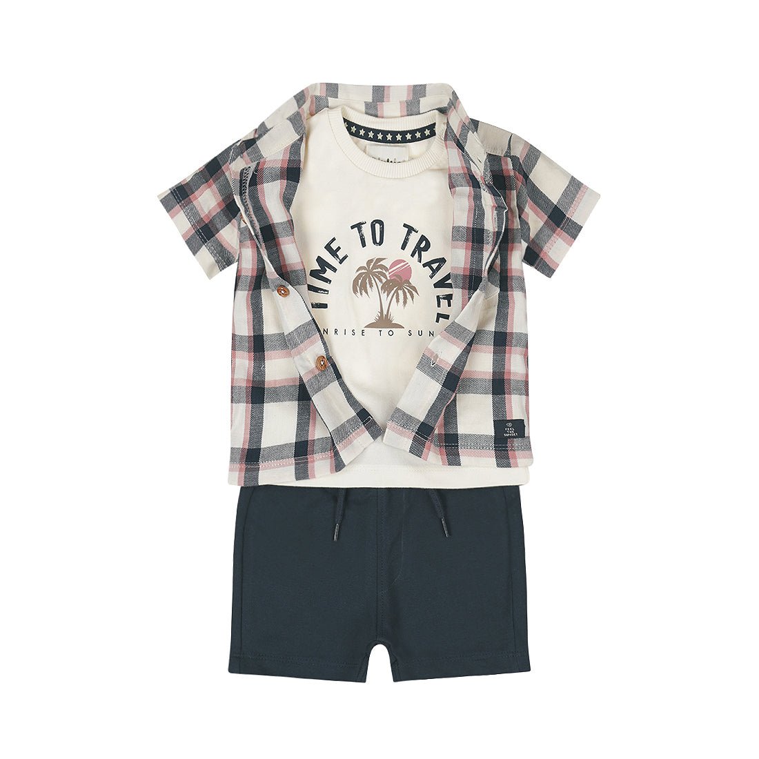 Conjunto 3 Piezas Camisa, Playera y Short de Algodón Time to Travel para Niño - Kool KidsDIRKJEKool KidsN58710-2YConjunto 3 Piezas Camisa, Playera y Short de Algodón Time to Travel para Niño2 AñosMulticolor8720815597855