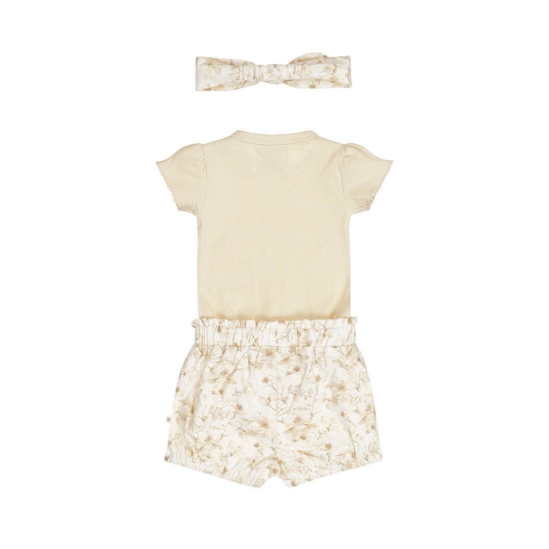 Conjunto 3 Piezas Pañalero, Short y Diadema de Algodón para Bebé - Kool KidsDIRKJEKool KidsN58341-3MConjunto 3 Piezas Pañalero, Short y Diadema de Algodón para Bebé3 MesesOff White8720815584022