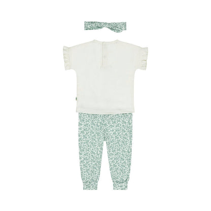 Conjunto 3 Piezas Playera, Legging y Diadema Verde Aqua para Niña - Kool KidsDIRKJEKool KidsN58383-3MConjunto 3 Piezas Playera, Legging y Diadema Verde Aqua para Niña3 MesesVerde claro descolorido8720815585951