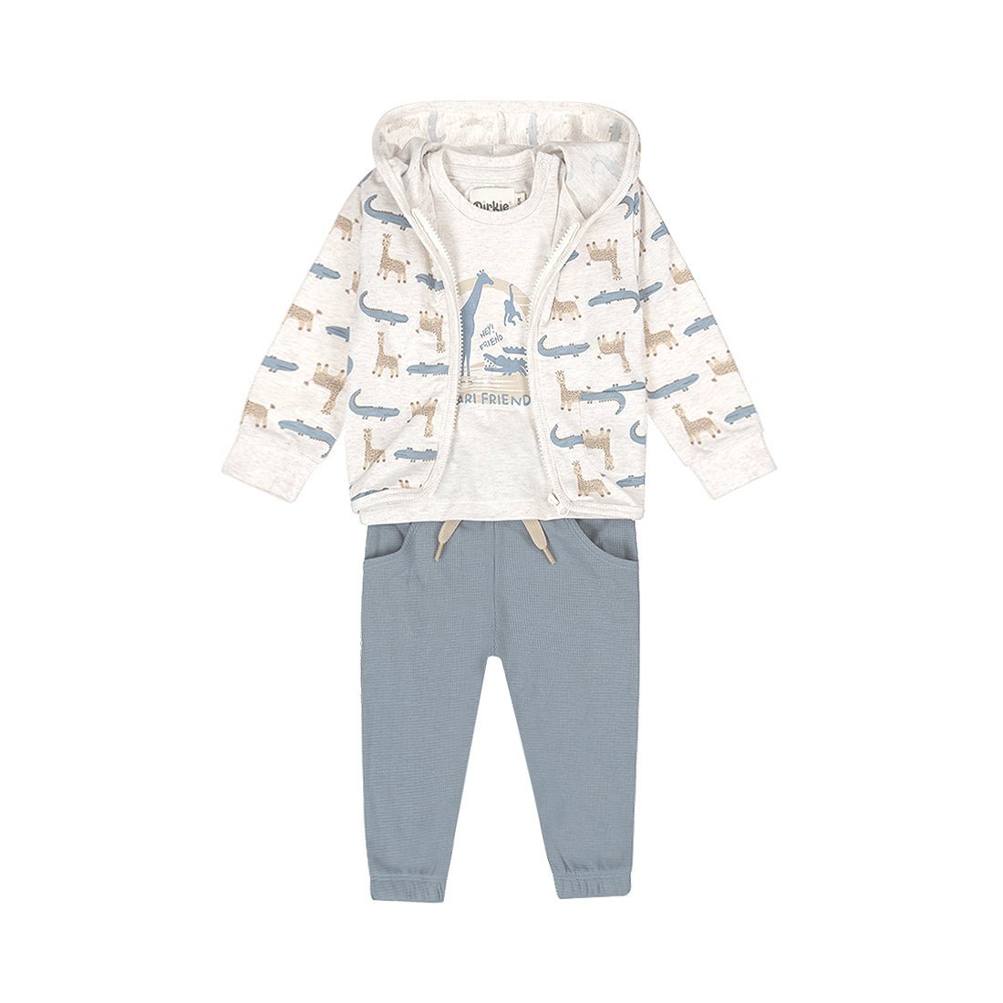 Conjunto 3 Piezas Safari de Algodón con Jirafas para Niño - Kool KidsDIRKJEKool KidsN58553-3MConjunto 3 Piezas Safari de Algodón con Jirafas para Niño3 MesesOff White8720815591075