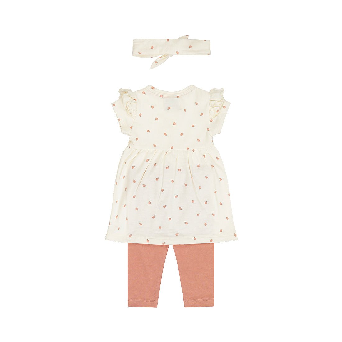 Conjunto 3 Piezas Vestido, Legging y Diadema Catarinas para Niña - Kool KidsDIRKJEKool KidsN58462-3MConjunto 3 Piezas Vestido, Legging y Diadema Catarinas para Niña3 MesesOff White8720815588327