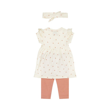 Conjunto 3 Piezas Vestido, Legging y Diadema Catarinas para Niña - Kool KidsDIRKJEKool KidsN58462-3MConjunto 3 Piezas Vestido, Legging y Diadema Catarinas para Niña3 MesesOff White8720815588327