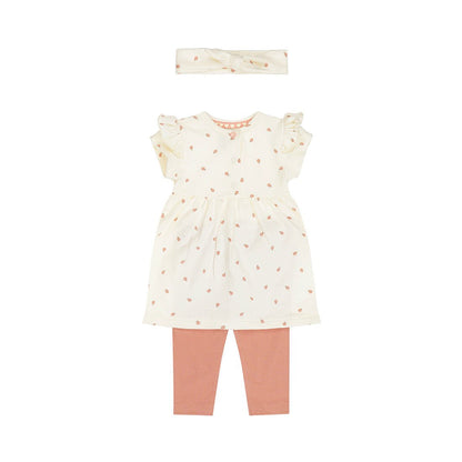 Conjunto 3 Piezas Vestido, Legging y Diadema Catarinas para Niña - Kool KidsDIRKJEKool KidsN58462-3MConjunto 3 Piezas Vestido, Legging y Diadema Catarinas para Niña3 MesesOff White8720815588327