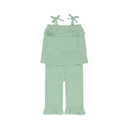 Conjunto Blusa y Pantalón 100% Algodón para Niña - Kool KidsDIRKJEKool KidsN58402-3MConjunto Blusa y Pantalón 100% Algodón para Niña3 MesesVerde pálido8720815586729