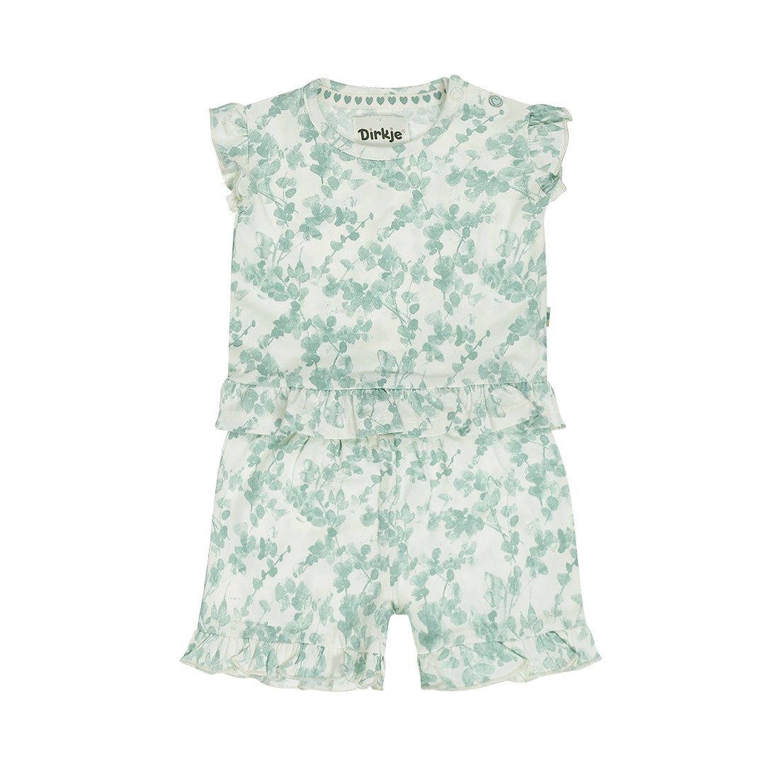 Conjunto Blusa y Short de Algodón con Estampado de Plantas para Niña - Kool KidsDIRKJEKool KidsN58380-2YConjunto Blusa y Short de Algodón con Estampado de Plantas para Niña2 AñosOff White8720815585890