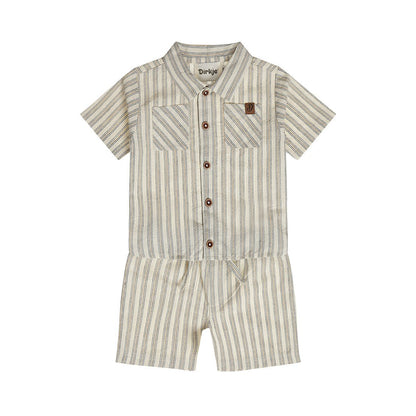 Conjunto Camisa y Short 100% Algodón a Rayas para Niño - Kool KidsDIRKJEKool KidsN58675-3MConjunto Camisa y Short 100% Algodón a Rayas para Niño3 MesesOff White8720815596261