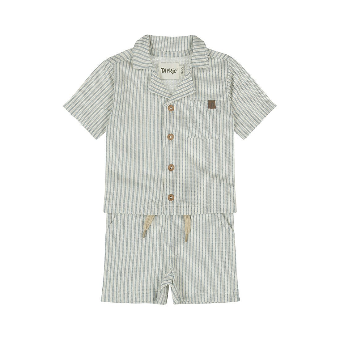 Conjunto Camisa y Short de Algodón a Rayas Azul para Niño - Kool KidsDIRKJEKool KidsN58557-3MConjunto Camisa y Short de Algodón a Rayas Azul para Niño3 MesesAzul claro8720815591365