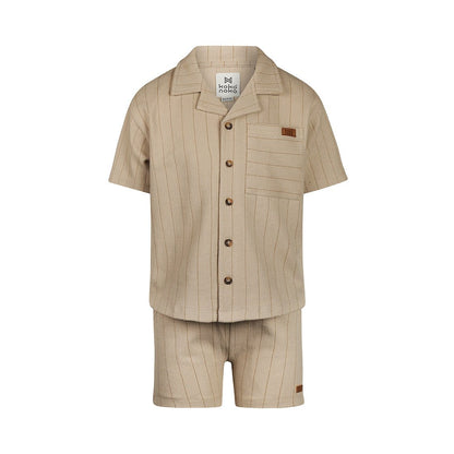 Conjunto Camisa y Short de Algodón Color Café para Niño - Kool KidsKOKO NOKOKool KidsN58803-4YConjunto Camisa y Short de Algodón Color Café para Niño4 AñosBeige8720815599910