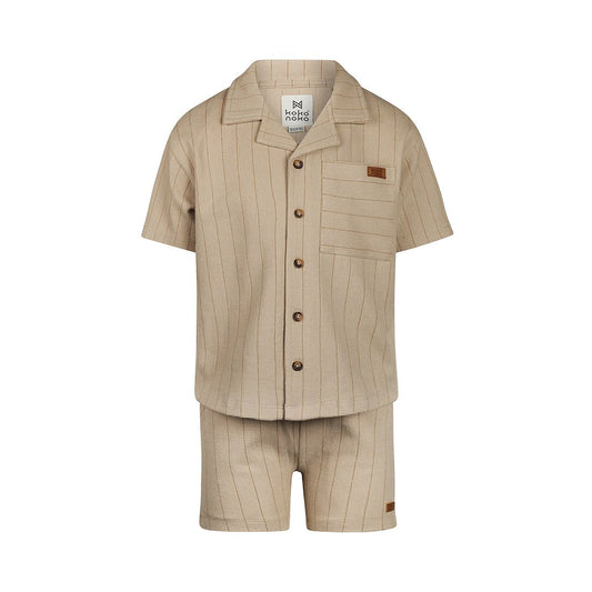 Conjunto Camisa y Short de Algodón Color Café para Niño - Kool KidsKOKO NOKOKool KidsN58803-4YConjunto Camisa y Short de Algodón Color Café para Niño4 AñosBeige8720815599910