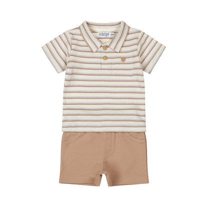 Conjunto de short y playera para bebé - Kool KidsDIRKJEKool KidsP54552Conjunto de short y playera para bebé3 MesesBrown