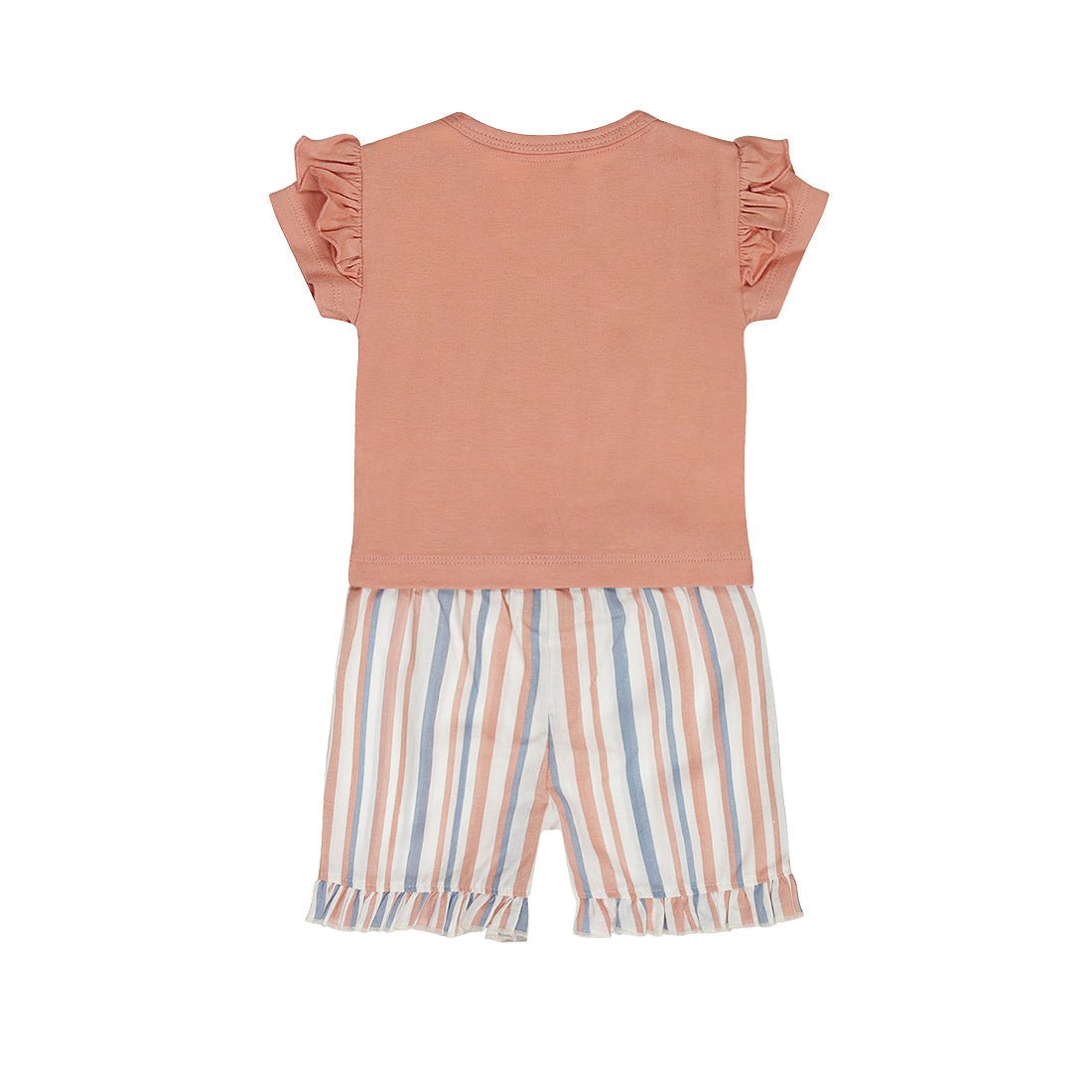 Conjunto Playera Terracota y Short 100% Algodón a Rayas para Niña - Kool KidsDIRKJEKool KidsN58466-2YConjunto Playera Terracota y Short 100% Algodón a Rayas para Niña2 AñosRosa claro8720815588815