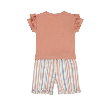 Conjunto Playera Terracota y Short 100% Algodón a Rayas para Niña - Kool KidsDIRKJEKool KidsN58466-2YConjunto Playera Terracota y Short 100% Algodón a Rayas para Niña2 AñosRosa claro8720815588815