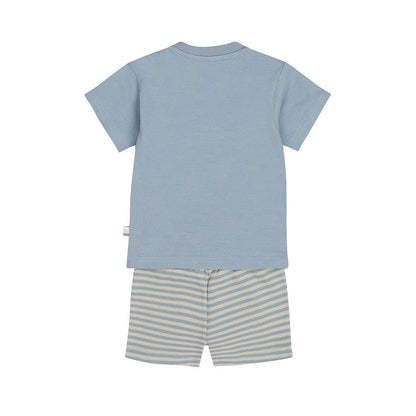 Conjunto Playera y Short de Algodón con Elefante para Niño - Kool KidsDIRKJEKool KidsN58552-3MConjunto Playera y Short de Algodón con Elefante para Niño3 MesesAzul claro8720815590962