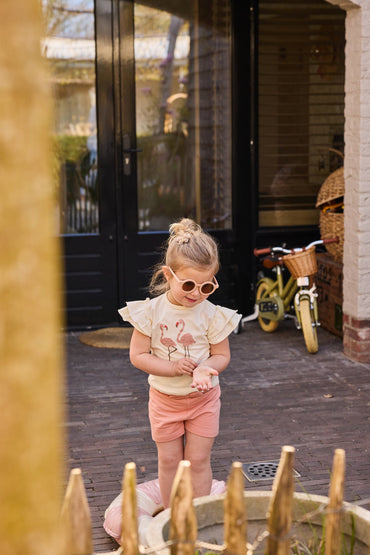 Conjunto Playera y Short de Algodón con Flamingos para Niña - Kool KidsDIRKJEKool KidsN58463-3MConjunto Playera y Short de Algodón con Flamingos para Niña3 MesesOff White8720815588433