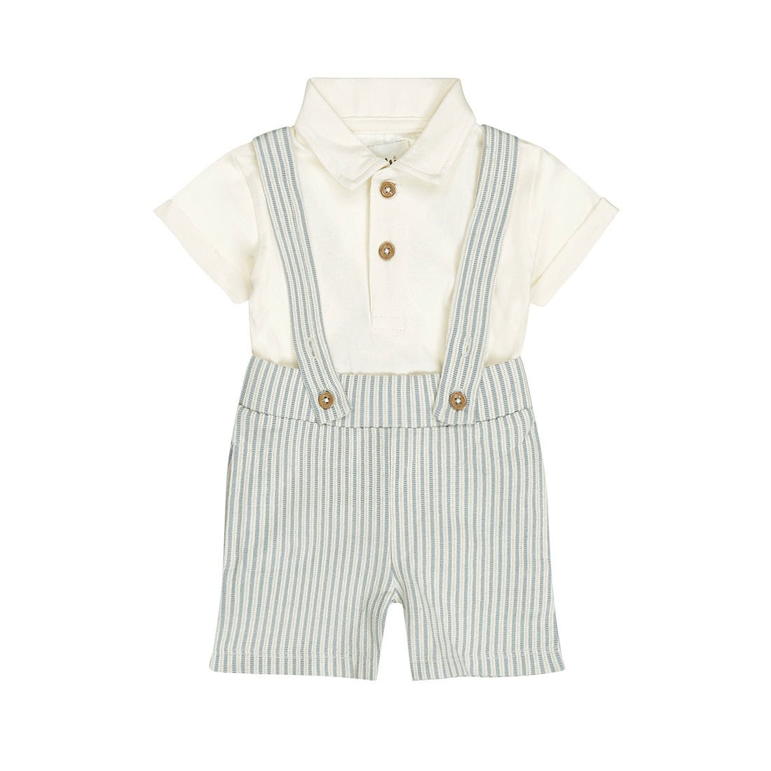 Conjunto Polo y Short con Tirantes de Algodón para Niño - Kool KidsDIRKJEKool KidsN58556-3MConjunto Polo y Short con Tirantes de Algodón para Niño3 MesesAzul claro8720815591259