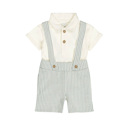 Conjunto Polo y Short con Tirantes de Algodón para Niño - Kool KidsDIRKJEKool KidsN58556-3MConjunto Polo y Short con Tirantes de Algodón para Niño3 MesesAzul claro8720815591259