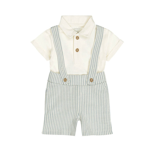 Conjunto Polo y Short con Tirantes de Algodón para Niño - Kool KidsDIRKJEKool KidsN58556-3MConjunto Polo y Short con Tirantes de Algodón para Niño3 MesesAzul claro8720815591259