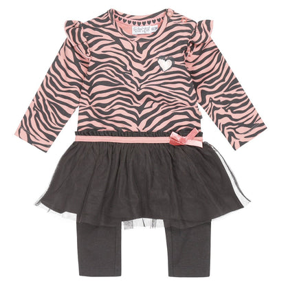Girls 2 pce babysuit - Kool KidsDIRK JEANSKool KidsU44461 - 31COAGirls 2 pce babysuit6 Meses