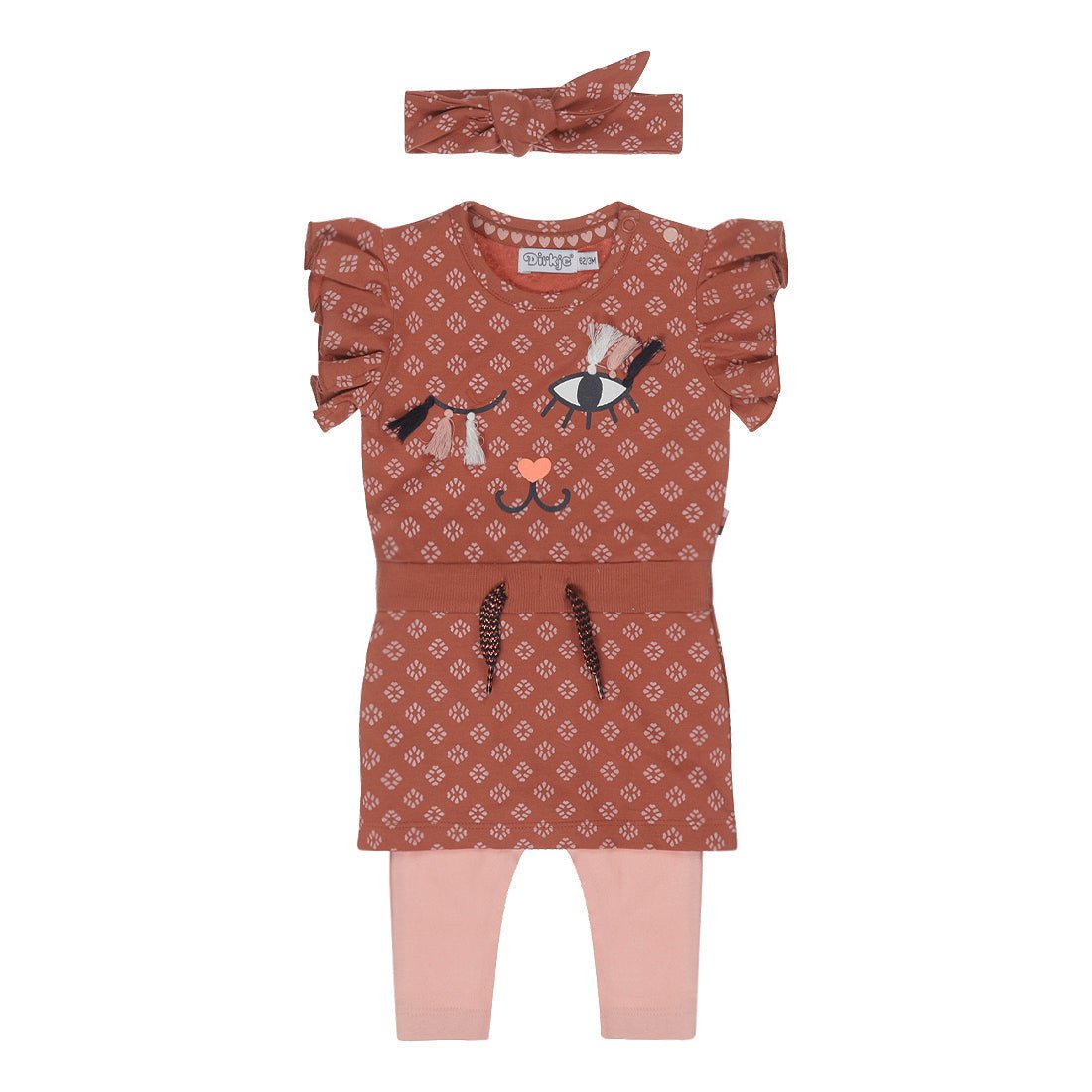 Girls 2 pce babysuit + headband - Kool KidsDIRKJEKool KidsGirls 2 pce babysuit + headband3 Meses