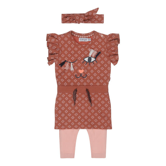 Girls 2 pce babysuit + headband - Kool KidsDIRKJEKool KidsGirls 2 pce babysuit + headband3 Meses