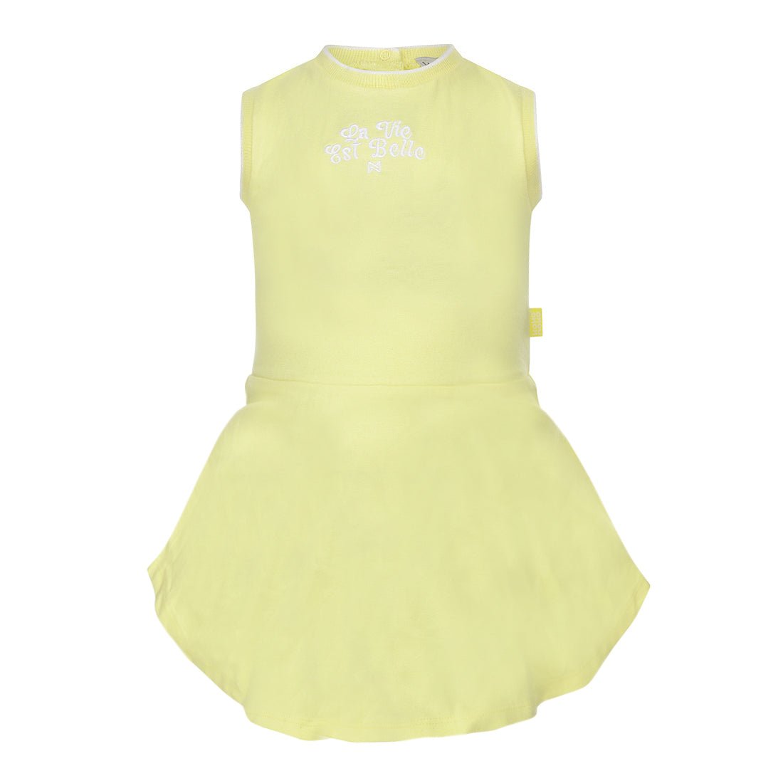 Vestido amarillo de niña sin mangas