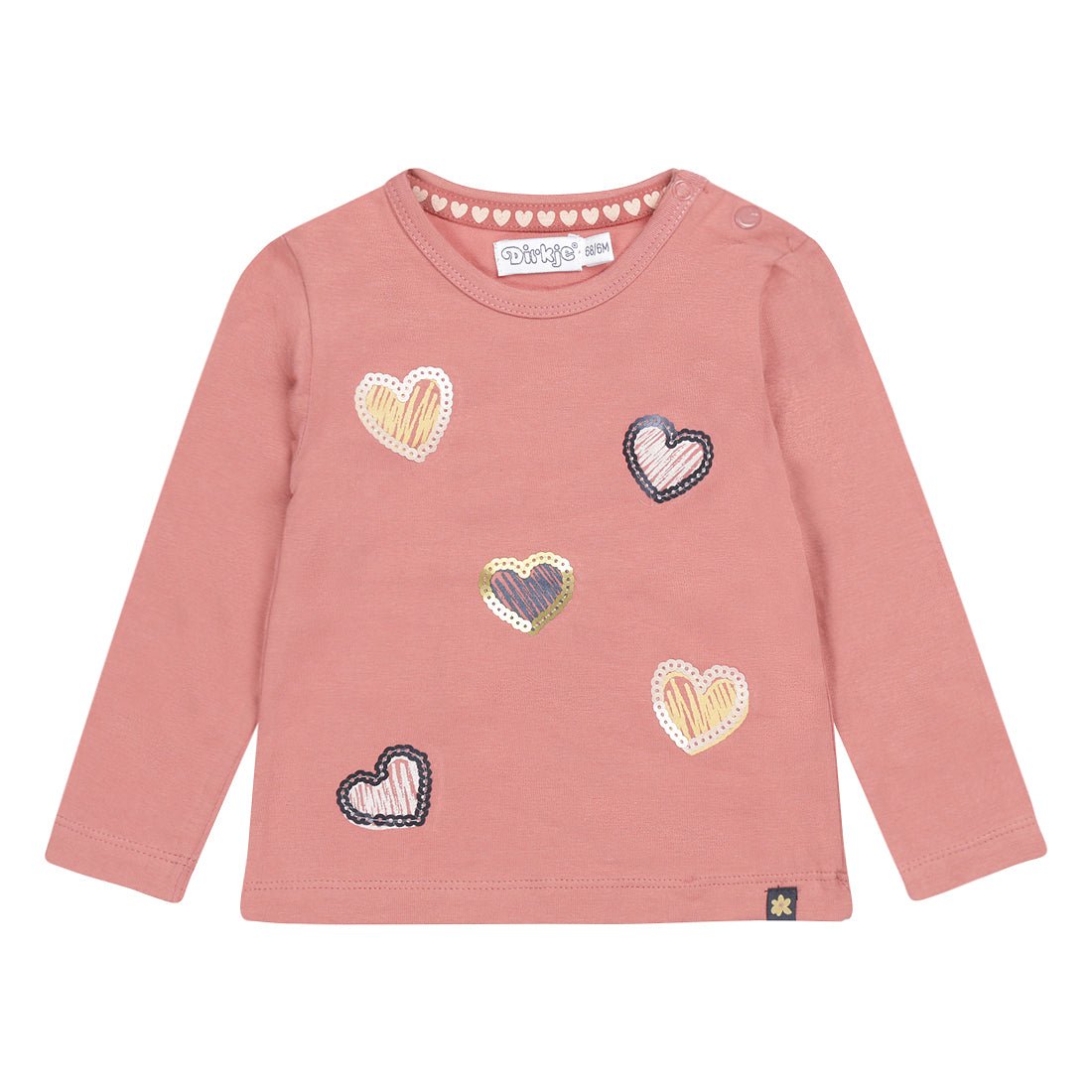 Playera de corazones para niña