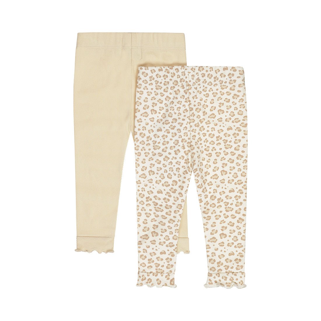Pack 2 Leggings de Algodón: Leopardo y Liso para Bebé Niña - Kool KidsDIRKJEKool KidsN58362-3MPack 2 Leggings de Algodón: Leopardo y Liso para Bebé Niña3 MesesOff White8720815584961