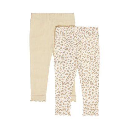 Pack 2 Leggings de Algodón: Leopardo y Liso para Bebé Niña - Kool KidsDIRKJEKool KidsN58362-3MPack 2 Leggings de Algodón: Leopardo y Liso para Bebé Niña3 MesesOff White8720815584961