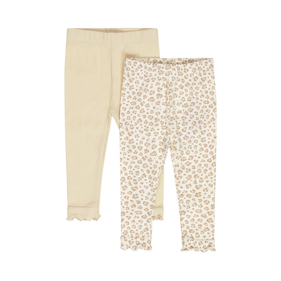 Pack 2 Leggings de Algodón: Leopardo y Liso para Bebé Niña - Kool KidsDIRKJEKool KidsN58362-3MPack 2 Leggings de Algodón: Leopardo y Liso para Bebé Niña3 MesesOff White8720815584961