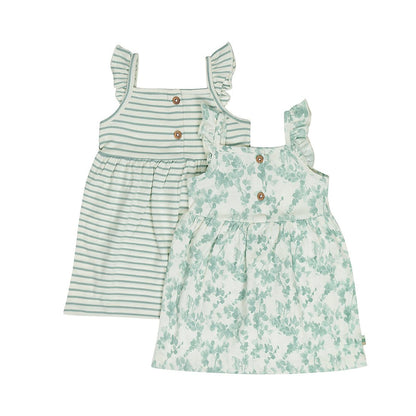 Pack 2 Vestidos Largos de Tirantes con Flores Aqua para Niña - Kool KidsDIRKJEKool KidsN58406-3MPack 2 Vestidos Largos de Tirantes con Flores Aqua para Niña3 MesesOff White8720815587160
