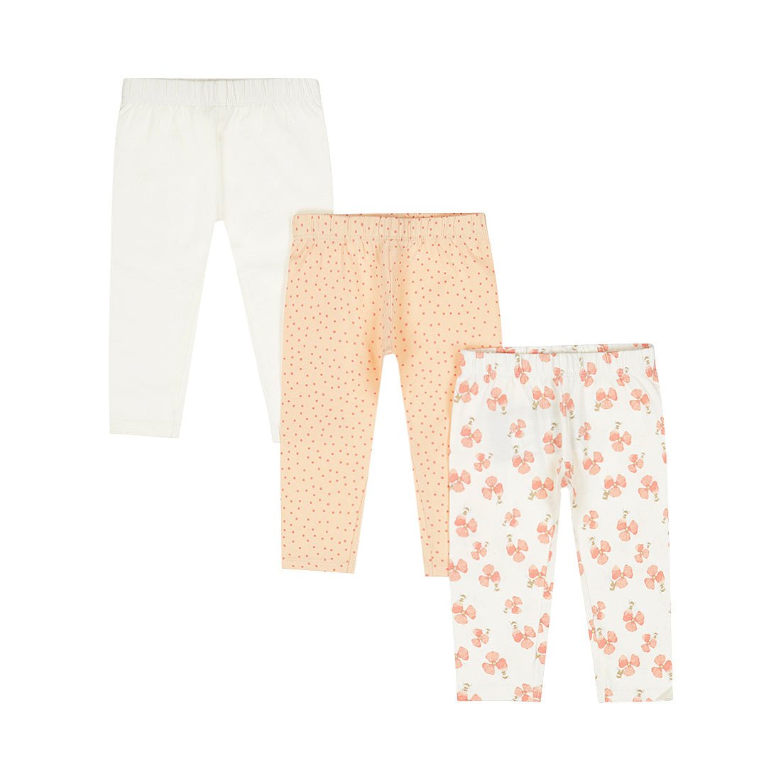 Pack 3 Leggings de Algodón Durazno con Flores para Bebé - Kool KidsDIRKJEKool KidsN58325-3MPack 3 Leggings de Algodón Durazno con Flores para Bebé3 MesesDurazno8720815583520