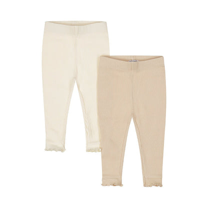 Pack de 2 leggings para niña - Kool KidsDIRKJEKool KidsP54405Pack de 2 leggings para niña2 AñosBeige