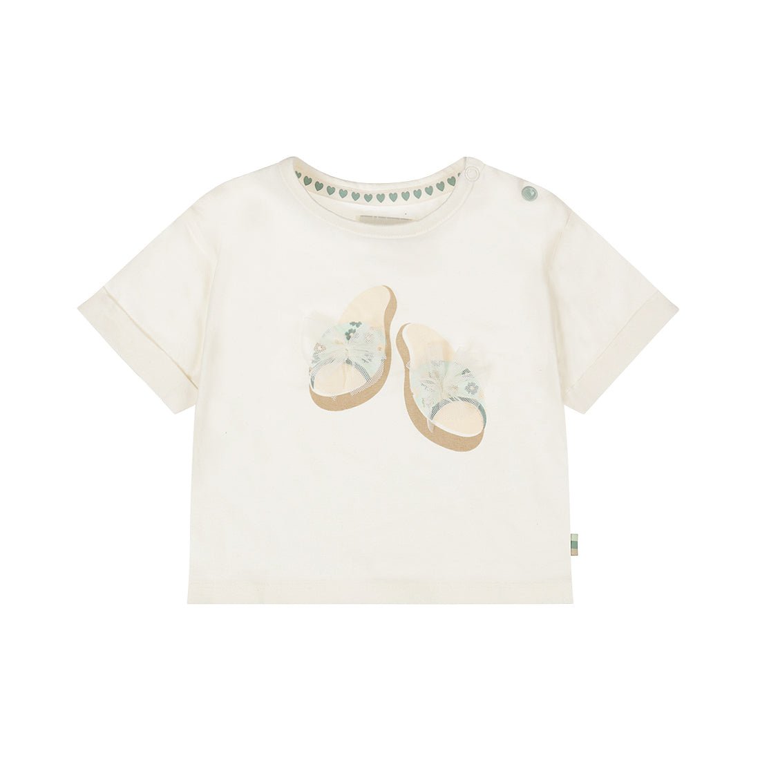 Playera de Algodón con Estampado de Sandalias para Niña - Kool KidsDIRKJEKool KidsN58400-3MPlayera de Algodón con Estampado de Sandalias para Niña3 MesesOff White8720815586507