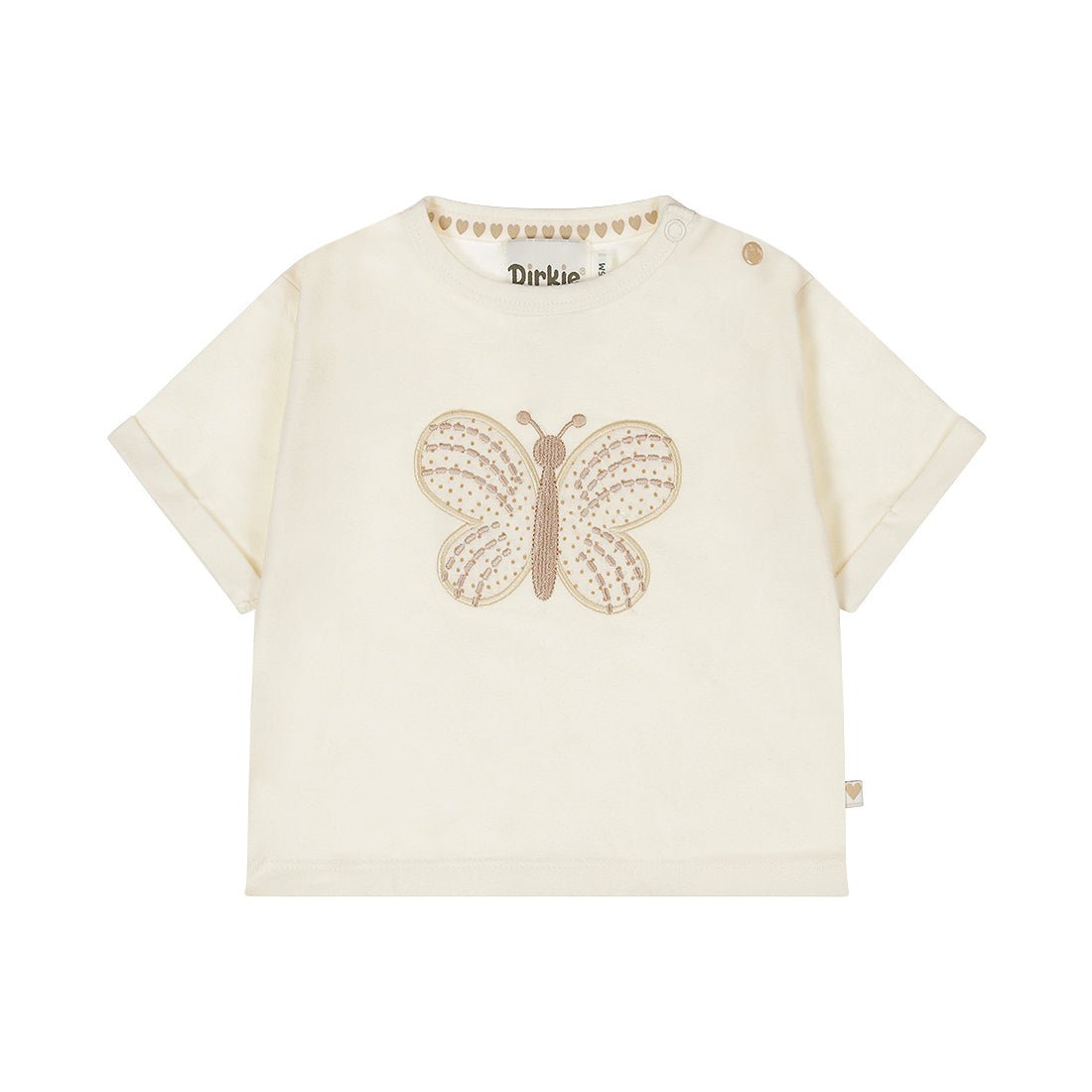 Playera de Algodón Hueso con Bordado al Centro para Bebé Niña - Kool KidsDIRKJEKool KidsN58367-3MPlayera de Algodón Hueso con Bordado al Centro para Bebé Niña3 MesesOff White8720815585401