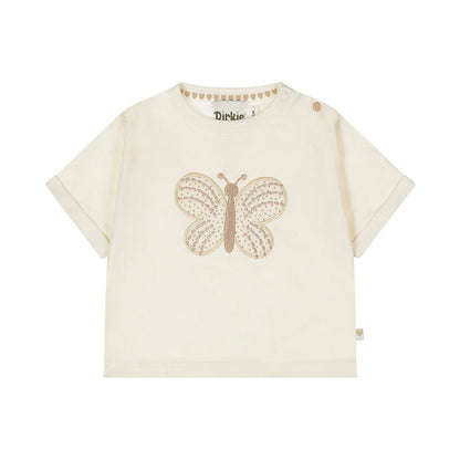 Playera de Algodón Hueso con Bordado al Centro para Bebé Niña - Kool KidsDIRKJEKool KidsN58367-3MPlayera de Algodón Hueso con Bordado al Centro para Bebé Niña3 MesesOff White8720815585401
