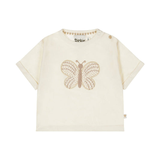 Playera de Algodón Hueso con Bordado al Centro para Bebé Niña - Kool KidsDIRKJEKool KidsN58367-3MPlayera de Algodón Hueso con Bordado al Centro para Bebé Niña3 MesesOff White8720815585401