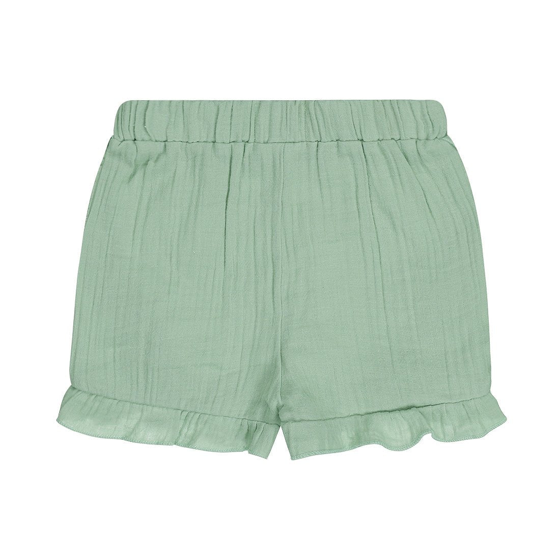 Short 100% Algodón Verde Aqua con Olán para Niña - Kool KidsDIRKJEKool KidsN58396-3MShort 100% Algodón Verde Aqua con Olán para Niña3 MesesVerde pálido8720815586170
