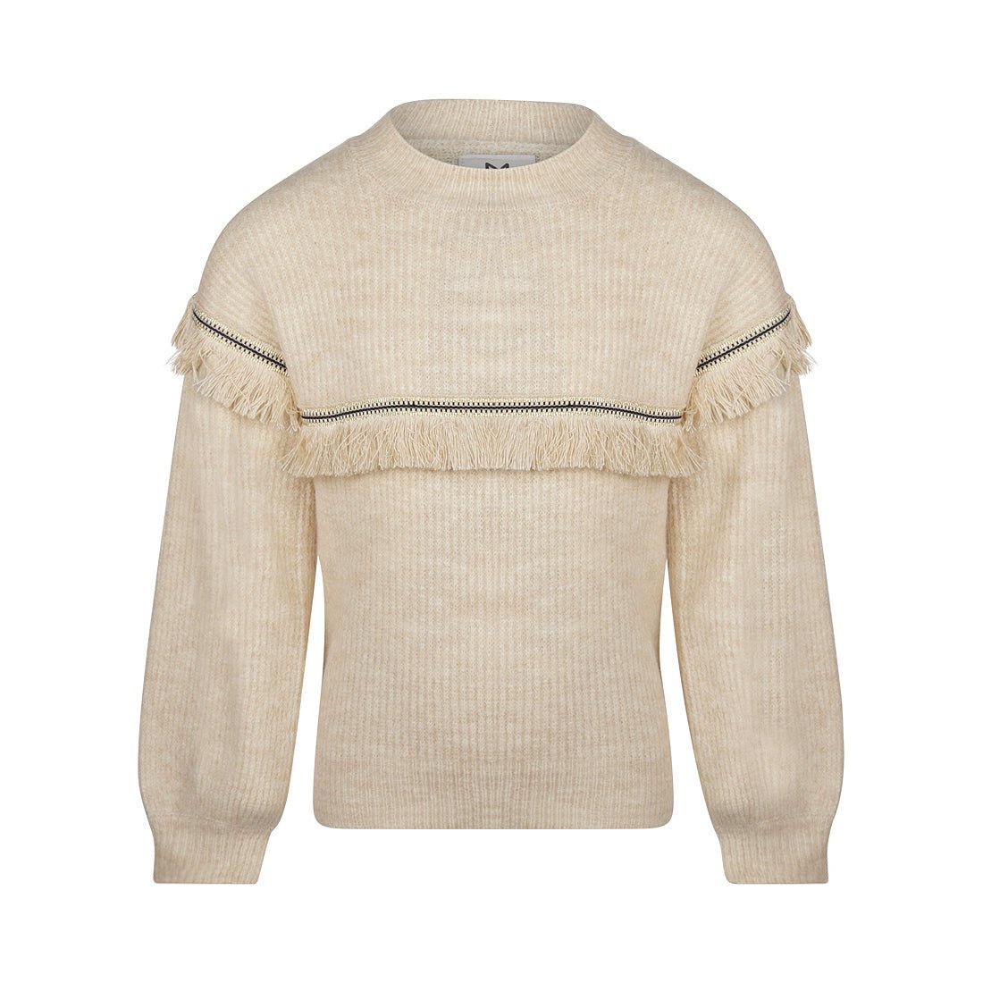 Suéter con flecos en pecho y hombros para niña - Kool KidsKOKO NOKOKool KidsQ52943Suéter con flecos en pecho y hombros para niña4 AñosOff White