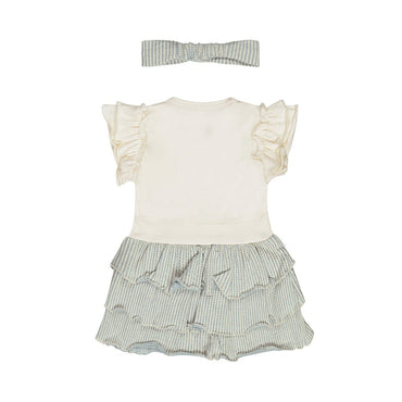 Vestido Bicolor de Algodón con Mariposa y Diadema para Niña - Kool KidsDIRKJEKool KidsN58487-3MVestido Bicolor de Algodón con Mariposa y Diadema para Niña3 MesesAzul claro8720815590306